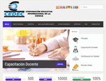 Tablet Screenshot of corpocedec.com